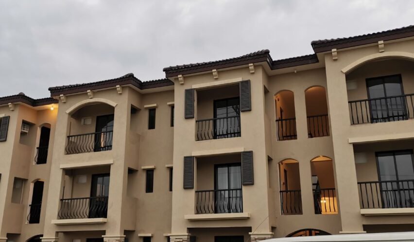 Modern condo building in Mount Prospect with dedicated parking spaces