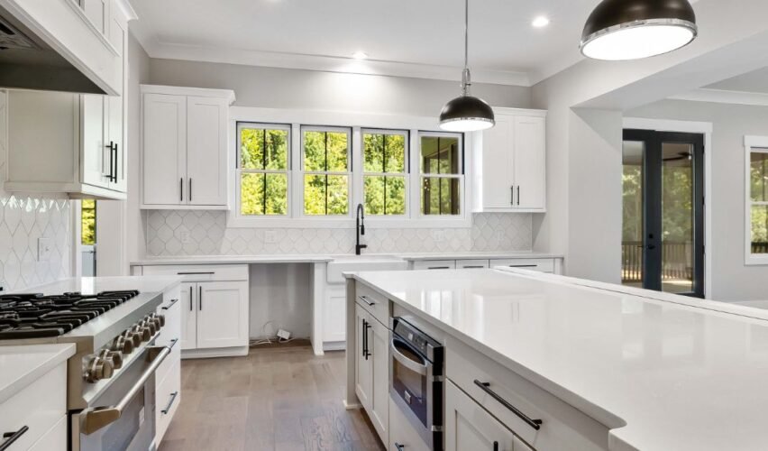 Modern kitchen renovation in Land 'O' Lakes with new cabinets and countertops