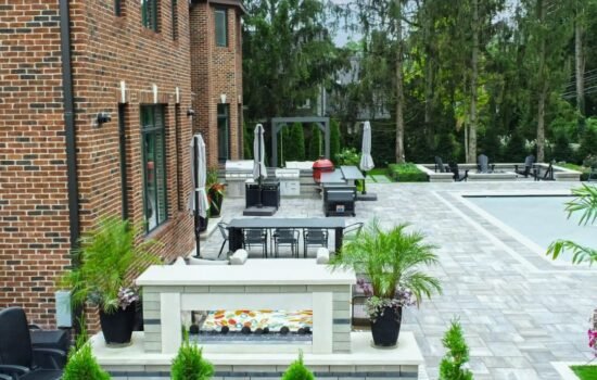 Brick pavers installation in Michigan by Luxury Resorts Design & Build
