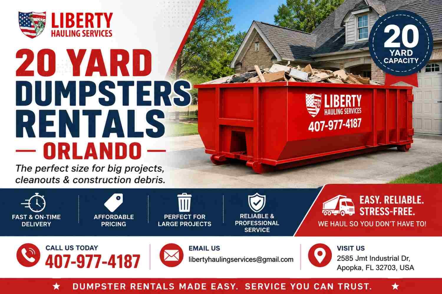 20 Yard Dumpster Rentals Orlando: A Practical Solution for Medium-Sized Projects